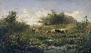 Cows at a pond Gerard Bilders